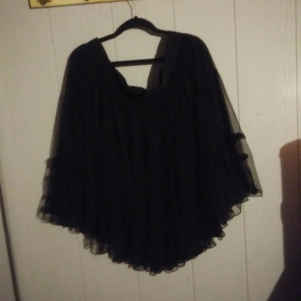 NWOT Black layered tulle skirt SZ 22/24